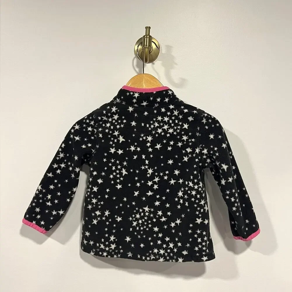 Oshkosh Black & Pink Star Fleece Pullover